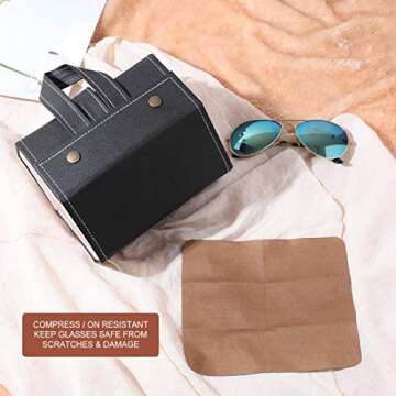 Livtor Sunglasses Organizer 6-Slot Eyewear Travel Case