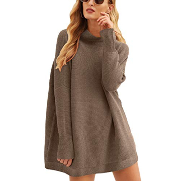 Exquisite ANRABESS Women Oversized Turtleneck Sweater - Soft and Versatile, Perfect for Fall Style