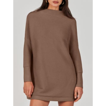 Shop ANRABESS Women Oversized Turtleneck Sweater