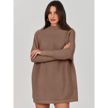 Shop ANRABESS Women Oversized Turtleneck Sweater