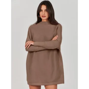 Shop ANRABESS Women Oversized Turtleneck Sweater