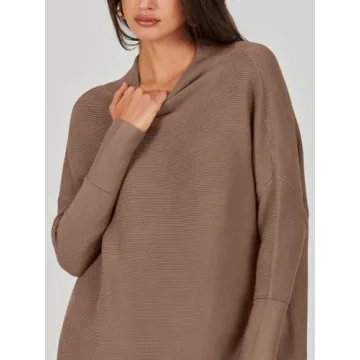 Shop ANRABESS Women Oversized Turtleneck Sweater