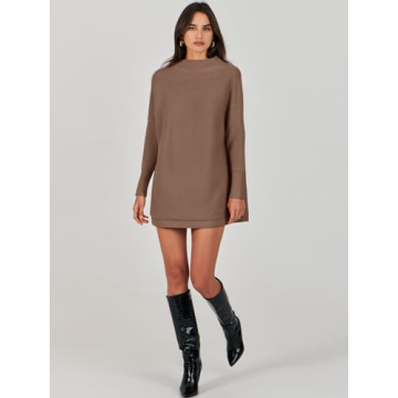 Shop ANRABESS Women Oversized Turtleneck Sweater