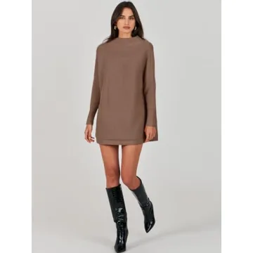 Shop ANRABESS Women Oversized Turtleneck Sweater