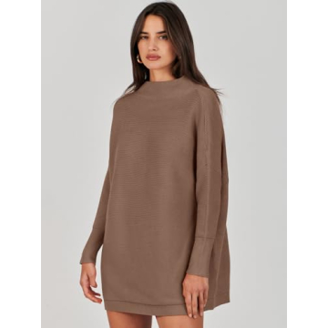 Shop ANRABESS Women Oversized Turtleneck Sweater