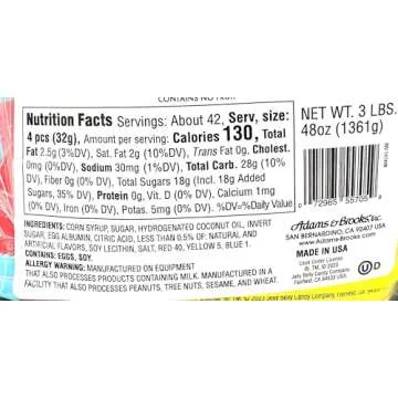 Jelly Belly Chews Taffy Candy 3 Pound Bulk Chews