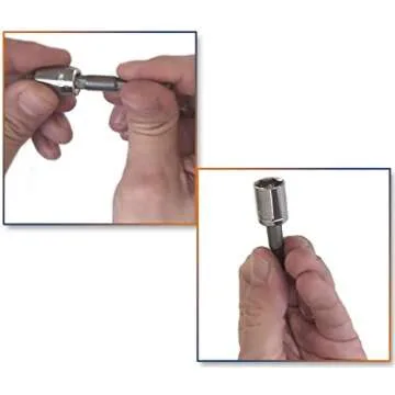 Socket Bit Hex Shank Adapter Drill Nut Driver Power Extension Bar 3pc Set 1/4" 3/8" 1/2" for Automotive,DYI and Home Repair Tool Kits by Bastex