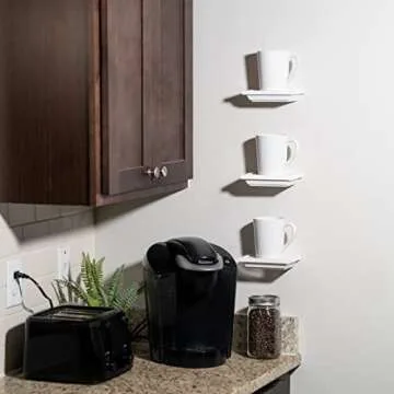 Ninefold Design ​​Small Shelves Set of 3 | 6 in x 4 in | Decorative Mini Shelves| Wall Mounted S...