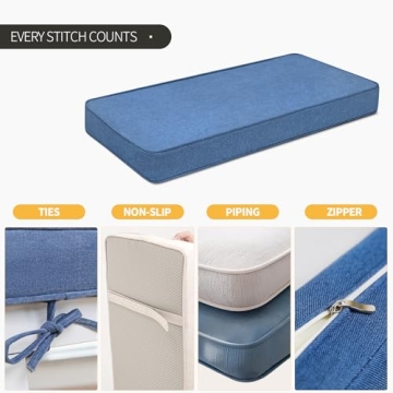 Custom Bench Cushion for Indoor or Outdoor Use