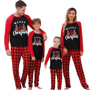 Awoscut Christmas Pajamas for Family Christmas Pjs Matching Sets for Couples Adults Kids Funny Holid...