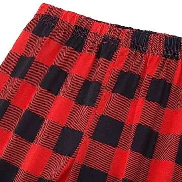 Awoscut Christmas Pajamas for Family Christmas Pjs Matching Sets for Couples Adults Kids Funny Holiday Sleepwear Elk Xmas Jammies-women