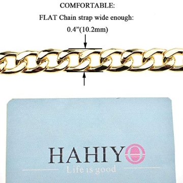Gold Purse Chain Strap 7.9 Inches Comfortable Stylish Upgrade