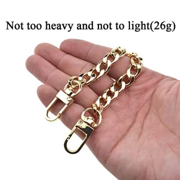 Gold Purse Chain Strap 7.9 Inches Comfortable Stylish Upgrade