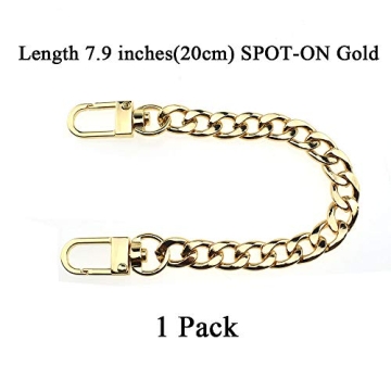 Gold Purse Chain Strap 7.9 Inches Comfortable Stylish Upgrade