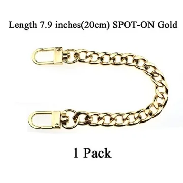 Gold Purse Chain Strap 7.9 Inches Comfortable Stylish Upgrade