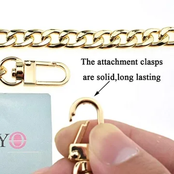 Gold Purse Chain Strap 7.9 Inches Comfortable Stylish Upgrade