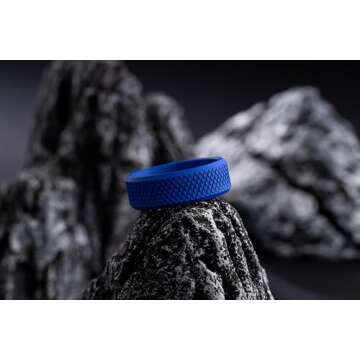 100S JEWELRY Knurl Tungsten Rings with Knurling Diamond Pattern Men Wedding Band 8mm wide Hypoallerg...