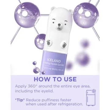 THESAEM Iceland Hydrating Peptide Eye Stick 0.24oz - Elasticity, Cooling, Moisturizing Eye Balm for Loose Skin – Under Eye Treatment - Balm to Smooth Skin Texture - Daisy Flower Scent