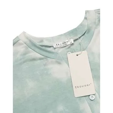 Ekouaer Tie Dye Pajamas Set Womens Loungewear Sleepwear 2 Piece PJ Sets