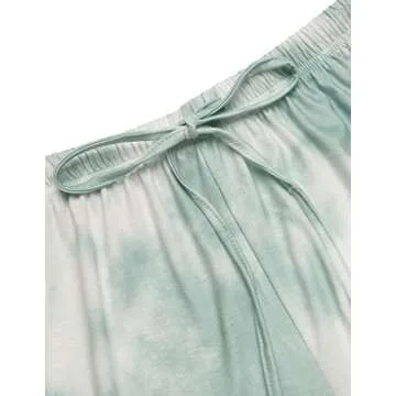 Ekouaer Tie Dye Pajamas Set Womens Loungewear Sleepwear 2 Piece PJ Sets