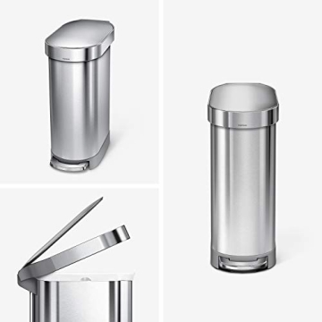 Simplehuman 12 Gallon Slim Step Trash Can for Small Spaces
