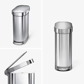 Simplehuman 12 Gallon Slim Step Trash Can for Small Spaces