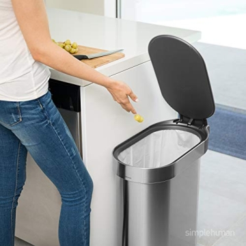 Simplehuman 12 Gallon Slim Step Trash Can for Small Spaces