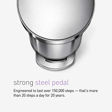 Simplehuman 12 Gallon Slim Step Trash Can for Small Spaces