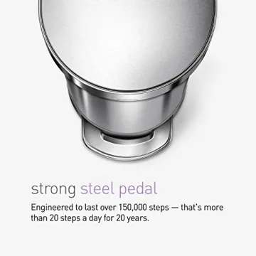 Simplehuman 12 Gallon Slim Step Trash Can for Small Spaces