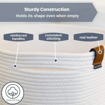 Large Cotton Rope Storage Basket for Home Organization