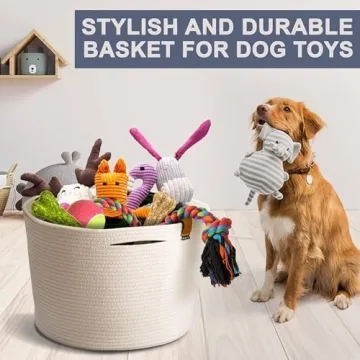 Large Cotton Rope Storage Basket for Home Organization