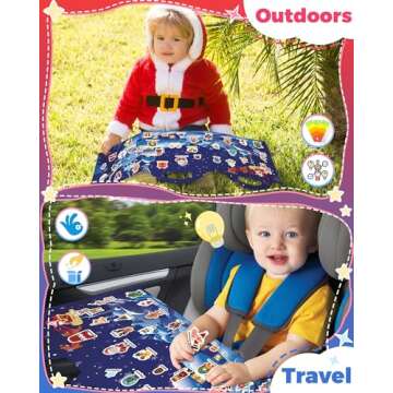 Christmas Sticker Books for Kids, Christmas Gifts Reusable Sticker Books Stocking Stuffers for Toddl...