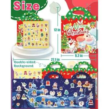 Reusable Christmas Sticker Books for Kids - Fun & Learning
