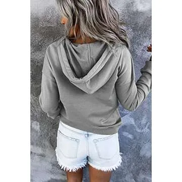 Trendy Queen Womens Hoodies Grey