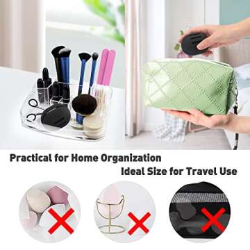 BEZOX Makeup Sponge Holder for Travel, Ventilated Make Up Blender Silicone Case for All Sponges, Eas...