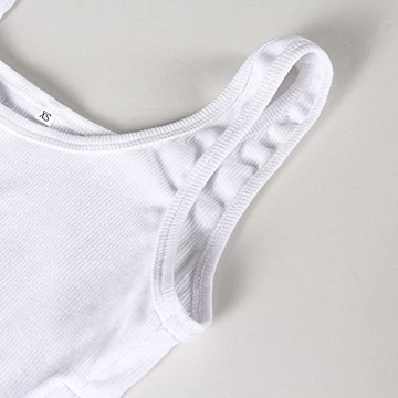 Artfish Women's Adjustable Ribbed Crop Tank Top