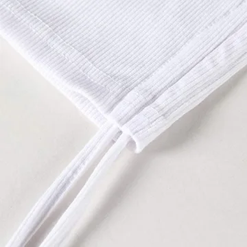 Artfish Women's Adjustable Ribbed Crop Tank Top