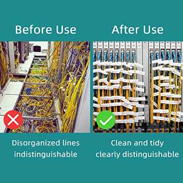 480 Pcs Waterproof Cable Labels Tags in 8 Colors
