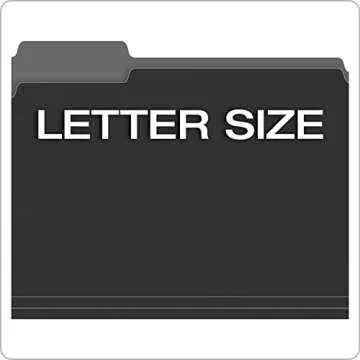 Pendaflex File Folders Letter Size - 1/3-Cut Tab -Interior Folders for Documents - Black - 100 Per Box