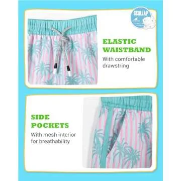 SURF CUZ Boys Swim Trunks with UPF 50+ Protection