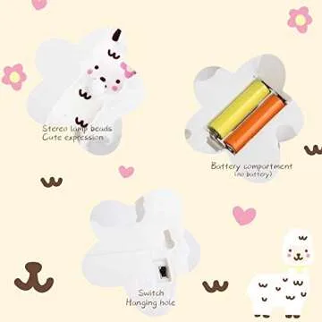 WHATOOK Llama Night Light – Cute LED Alpaca Lamp