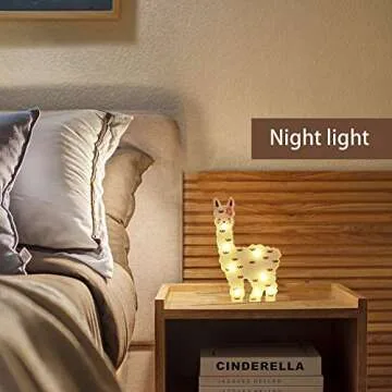 WHATOOK Llama Night Light – Cute LED Alpaca Lamp
