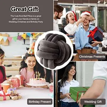 ZAKUN Knot Pillow Ball, Soft Round Throw Pillow Cushion Home Decorative Ball Pillows, Handmade Plush Throw Knotted Pillow for Home Décor Children Play Knot Ball