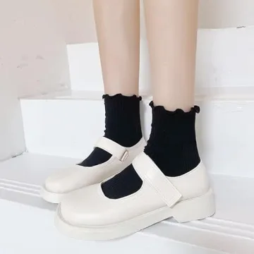 Chic and Comfortable Mcool Mary Ruffle Socks for Women
