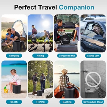 Portable Folding Toilet for Travel Camping and Emergencies