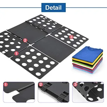 T shirt Folding Board T shirt Folder Clothes Folder Laundry Organizer Easy and Fast for Kid and Adult to Fold Clothes Black