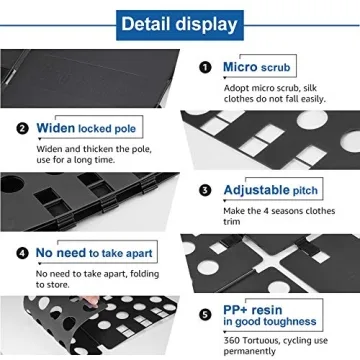 T shirt Folding Board T shirt Folder Clothes Folder Laundry Organizer Easy and Fast for Kid and Adult to Fold Clothes Black