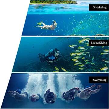 Bairuifu Snorkel Mask, 100% Food Grade Silicone Full Dry Top Snorkel Set Anti-Fog Scuba Mask, Professional Snorkeling Gear for Adults