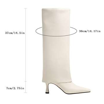 Goolita Women's Stiletto Heel Knee High Boots - Stylish Leather Comfort