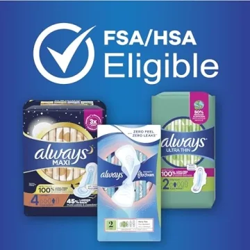 Always Maxi Pads Size 2 Long Super Absorbency 32 Count